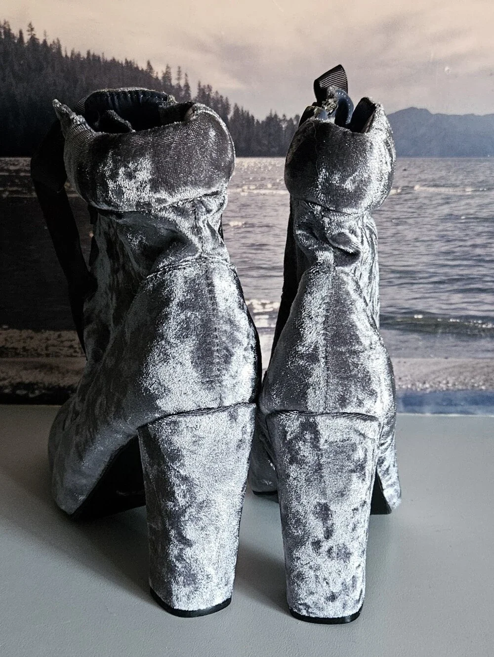 NWOT Bamboo Suede Ankle Boots